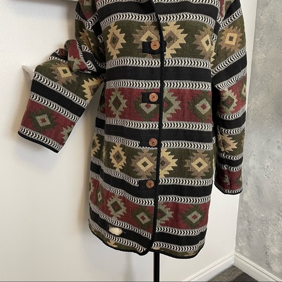 Vintage Southwestern Style Reversible Tapestry  Woven Jacket - Picture 8 of 16